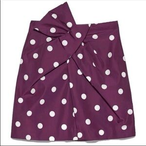 Zara Polka Dot Maroon/Purple Skirt